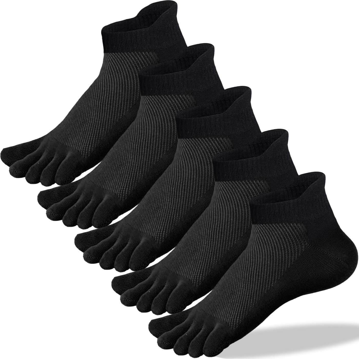 Men's 5-Toe Sports Socks, 5 Pairs