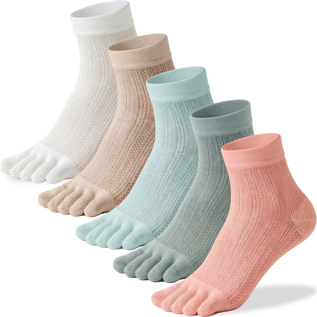 Women's Bamboo Viscose Crew Toe Socks, 5 Pairs